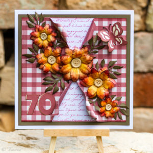 Card with handmade flowers